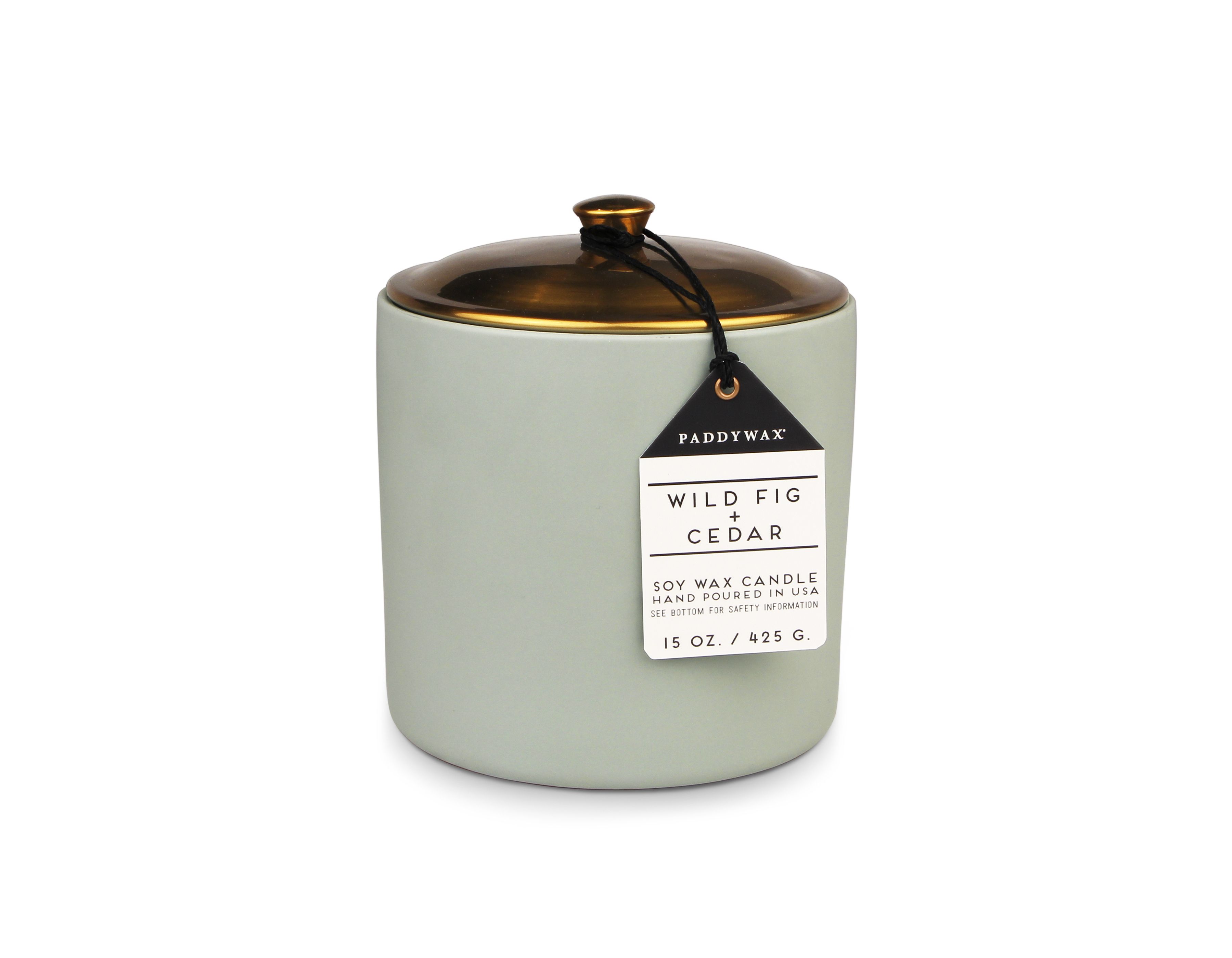 Lumanare - Hygge - 3-Wick Ceramic - Sage - Wild Fig and Cedar, 425g