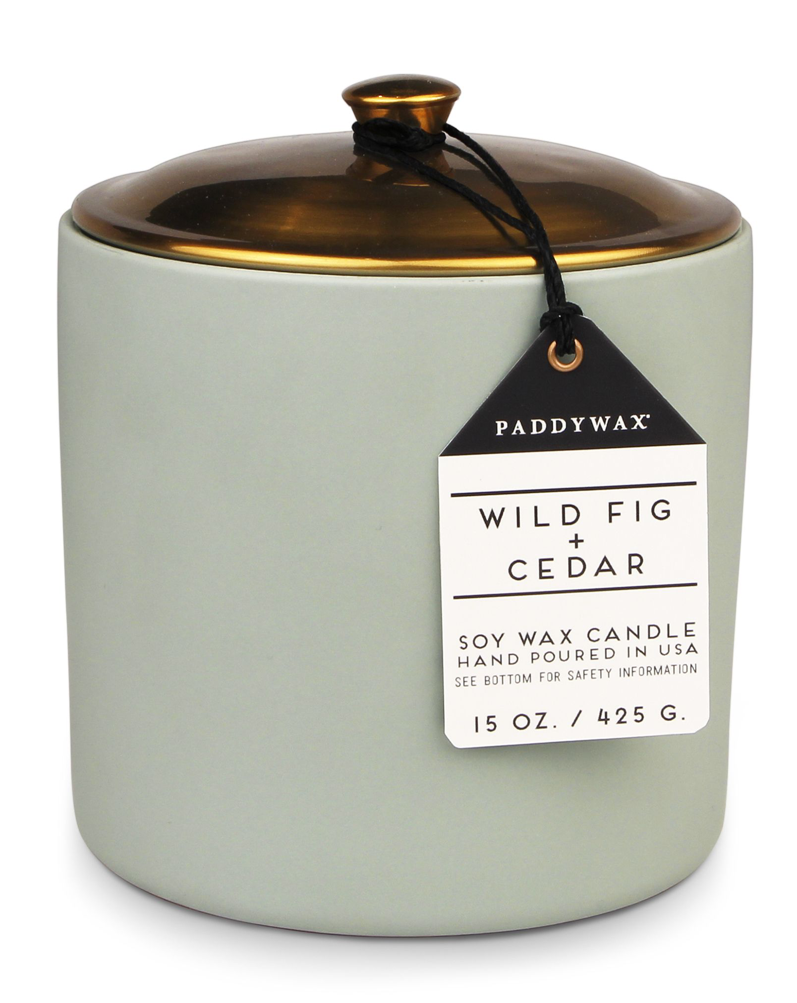 Lumanare - Hygge - 3-Wick Ceramic - Sage - Wild Fig and Cedar, 425g | Paddywax