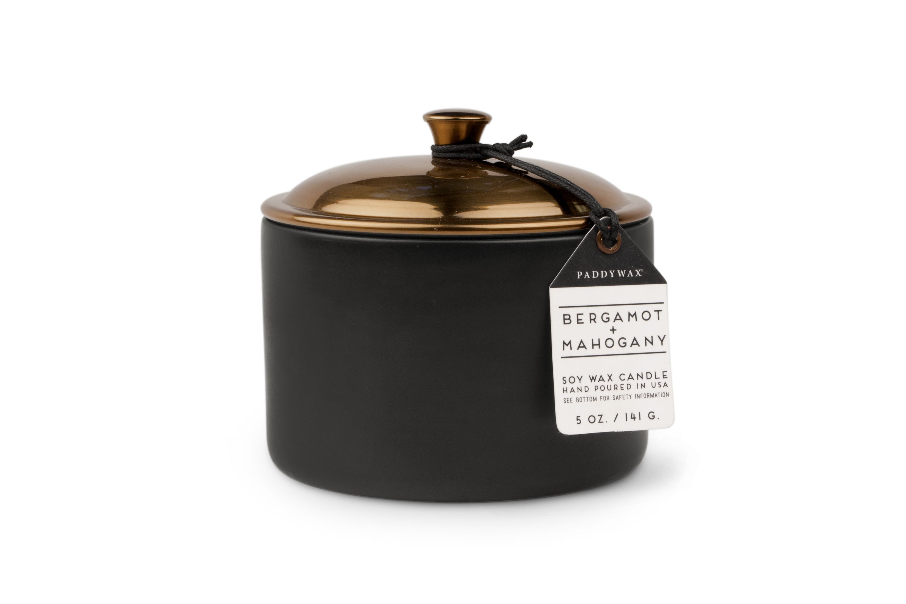 Lumanare - Hygge - 3-Wick Ceramic - Black - Bergamot and Mahogony, 141g