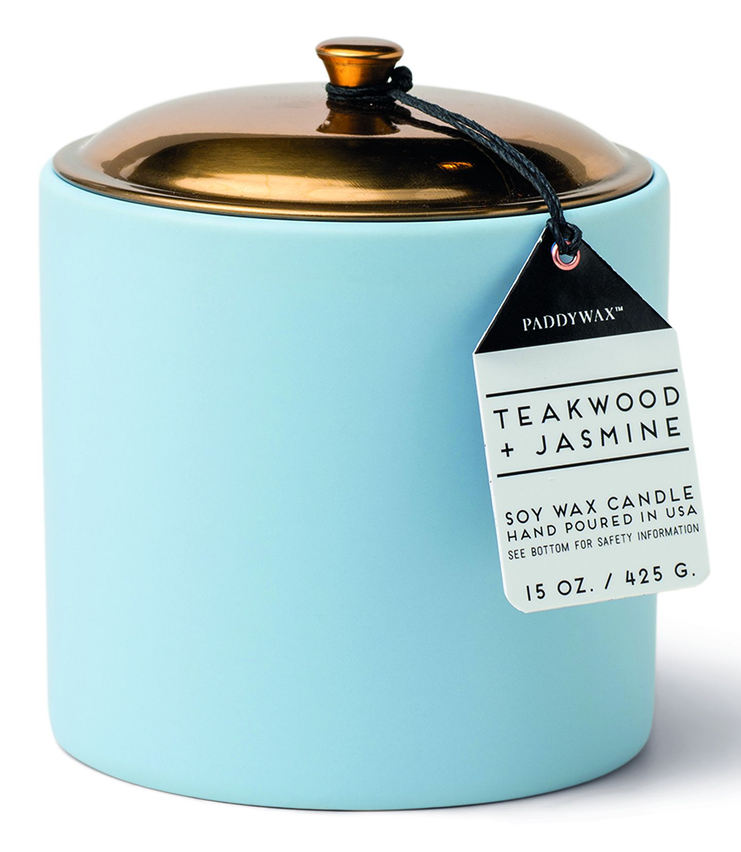 Lumanare - Hygge - 3-Wick Ceramic - Icey Blue - Teakwood and Jasmine, 425g | Paddywax