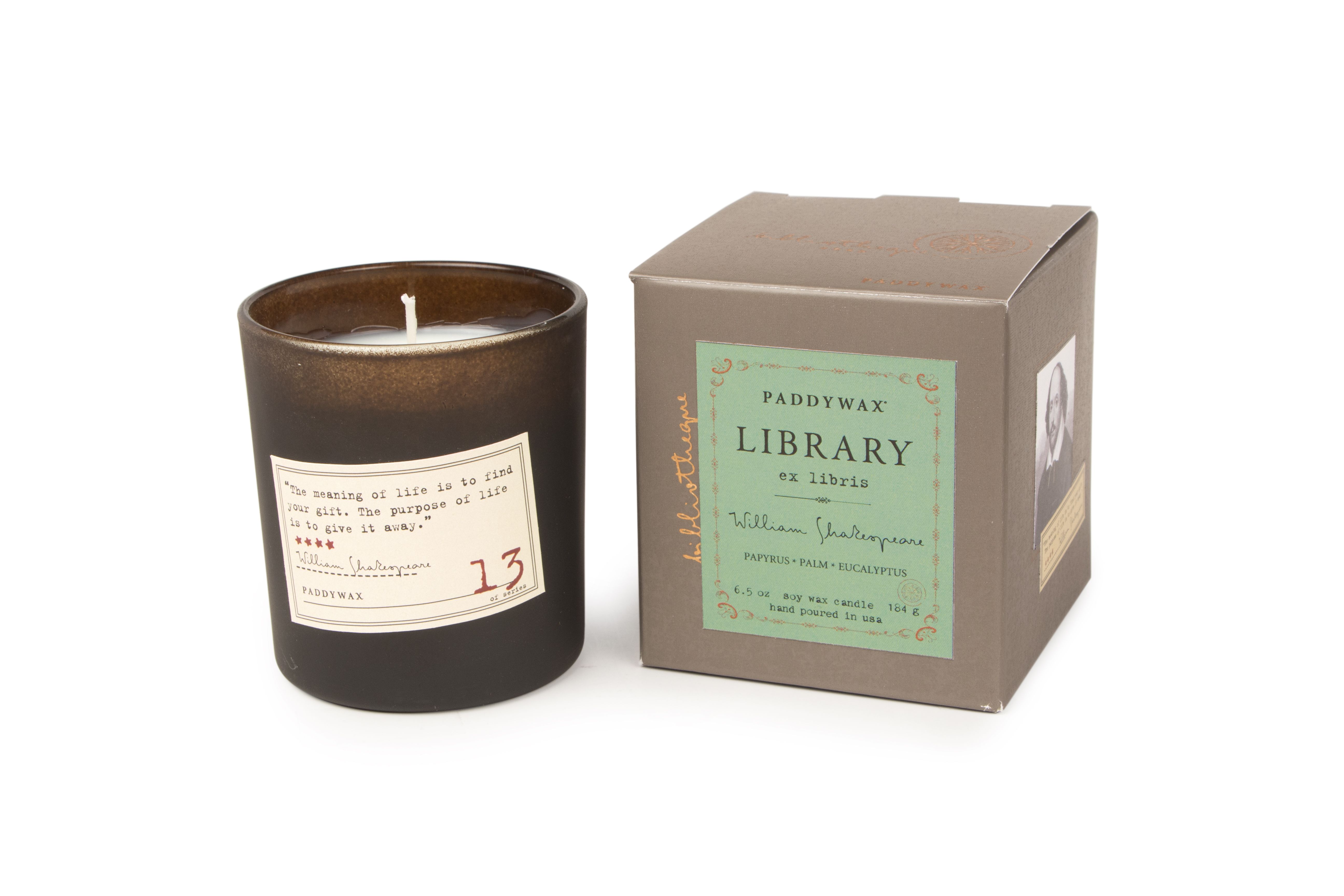 Lumanare - Library - William Shakespeare - Papyrus, Palm and Eucalyptus, 170g | Paddywax