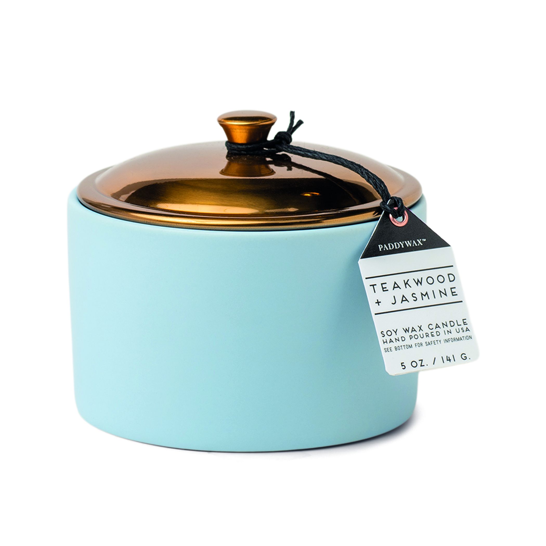 Lumanare - Hygge - 3-Wick Ceramic - Icey Blue - Teakwood and Jasmine, 141g