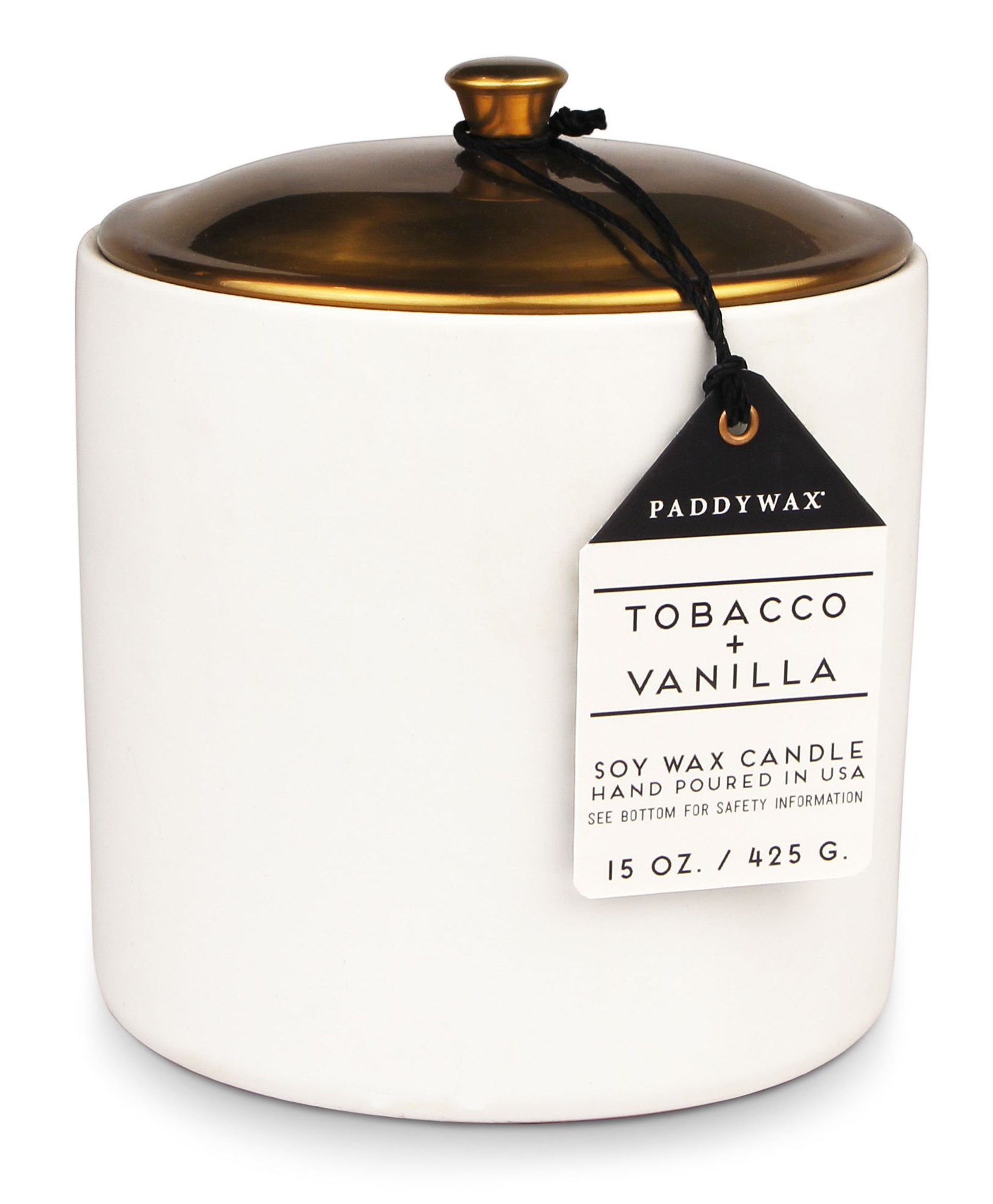 Lumanare - Hygge - 3-Wick Ceramic - White - Tobacco and Vanilla, 425g | Paddywax