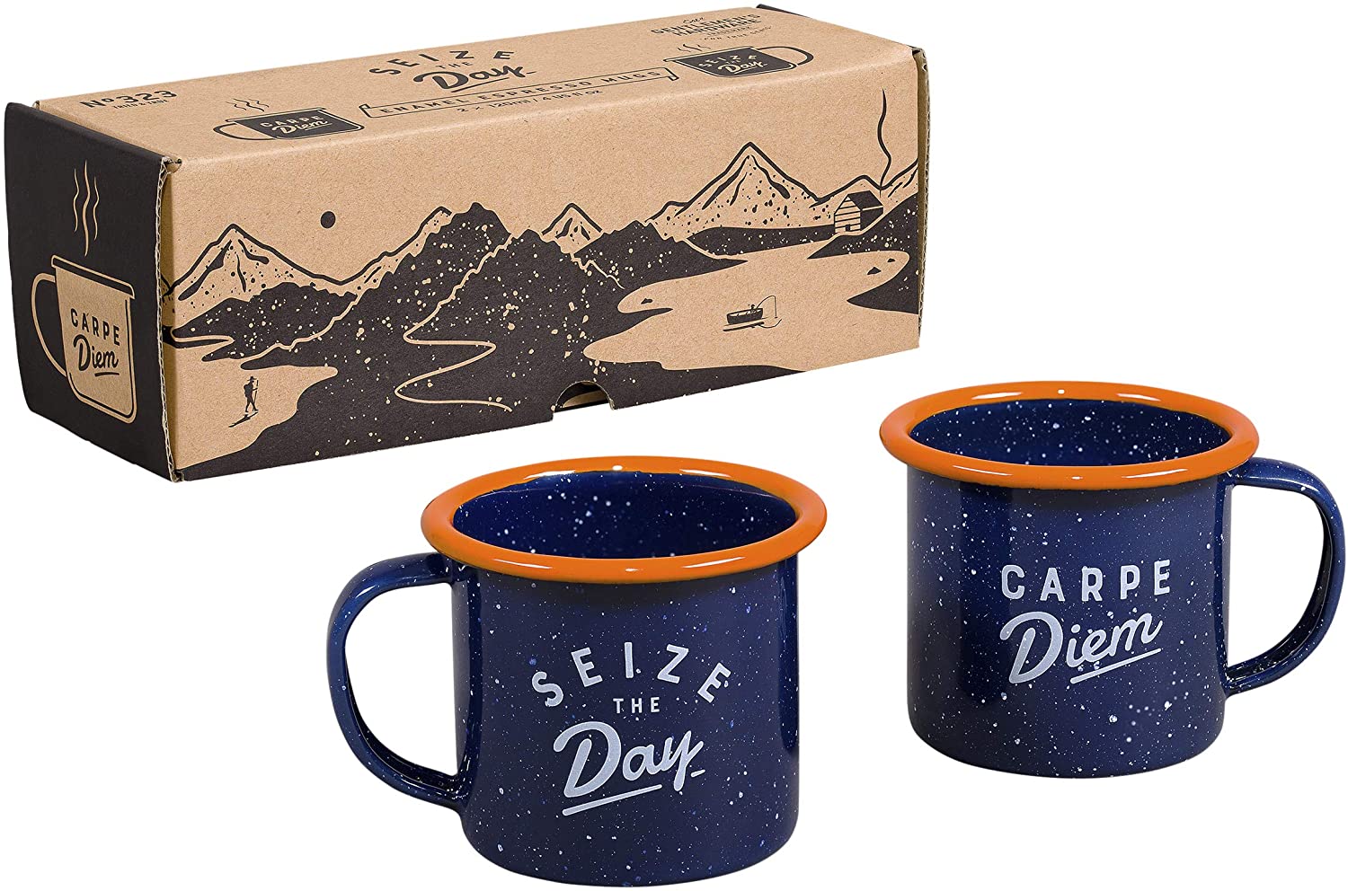 Set 2 cani espresso - Seize The Day & Carpe Diem | Gentlemen\'s Hardware