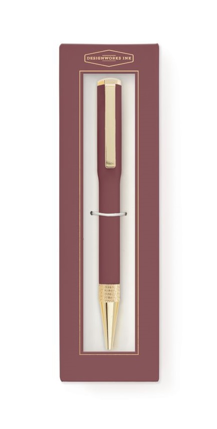 Pix - Burgundy - Boxed Color Block Pen | DesignWorks Ink image