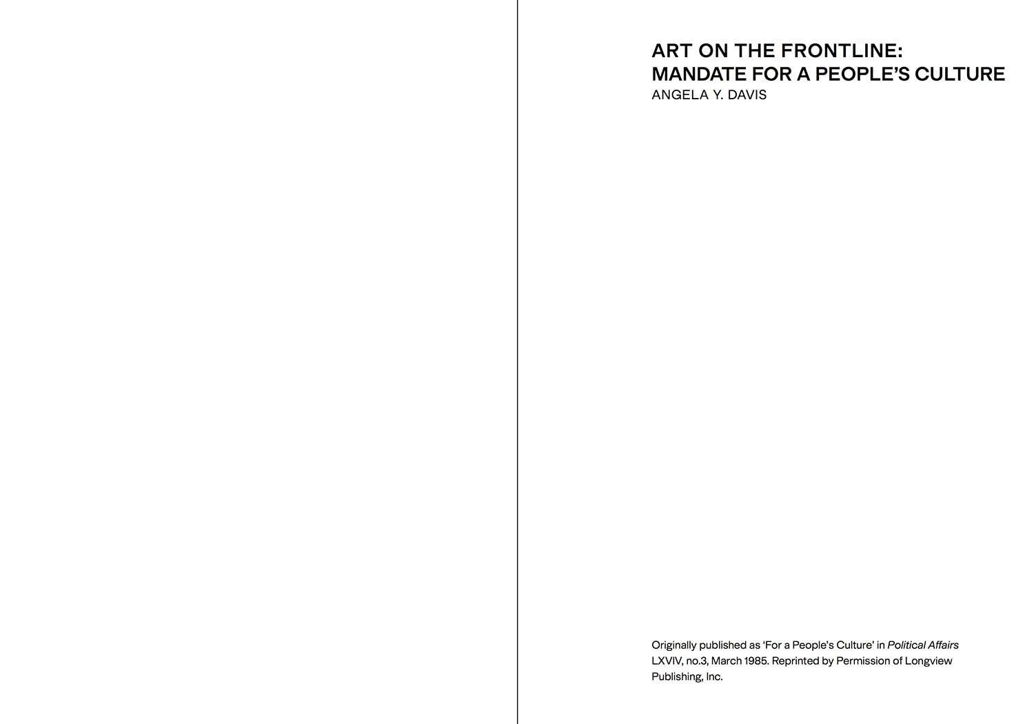 Art on the Frontline | Angela Y. Davis, Amber Husain, Tschabalala Self - 4 | YEO