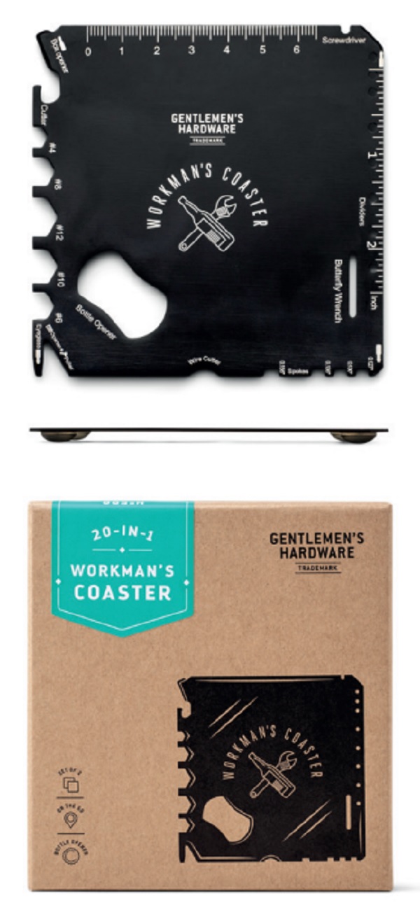 Unealta multifunctionala coaster - Workman’s Coaster Set of 2 | Gentlemen's Hardware