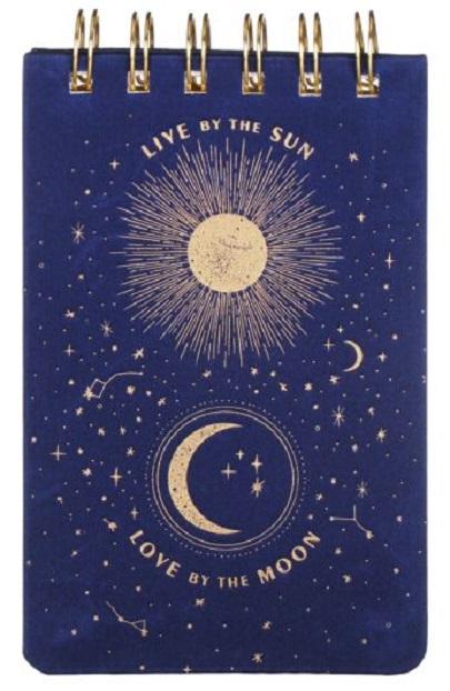 Carnet - Midnight Blue "Live By The Sun" - Twin Wire | DesignWorks Ink