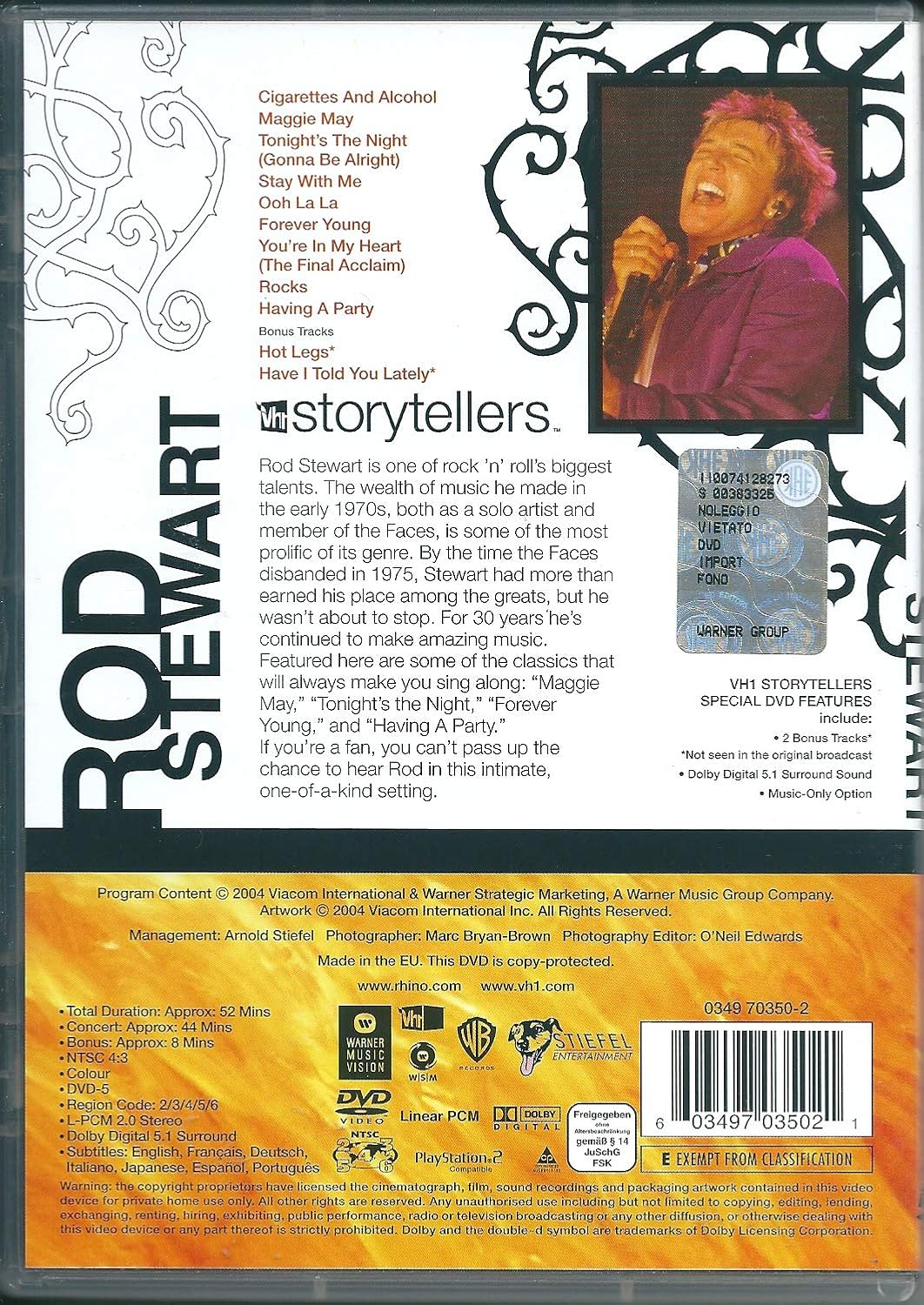 Vh1 Storytellers (DVD) | Rod Stewart