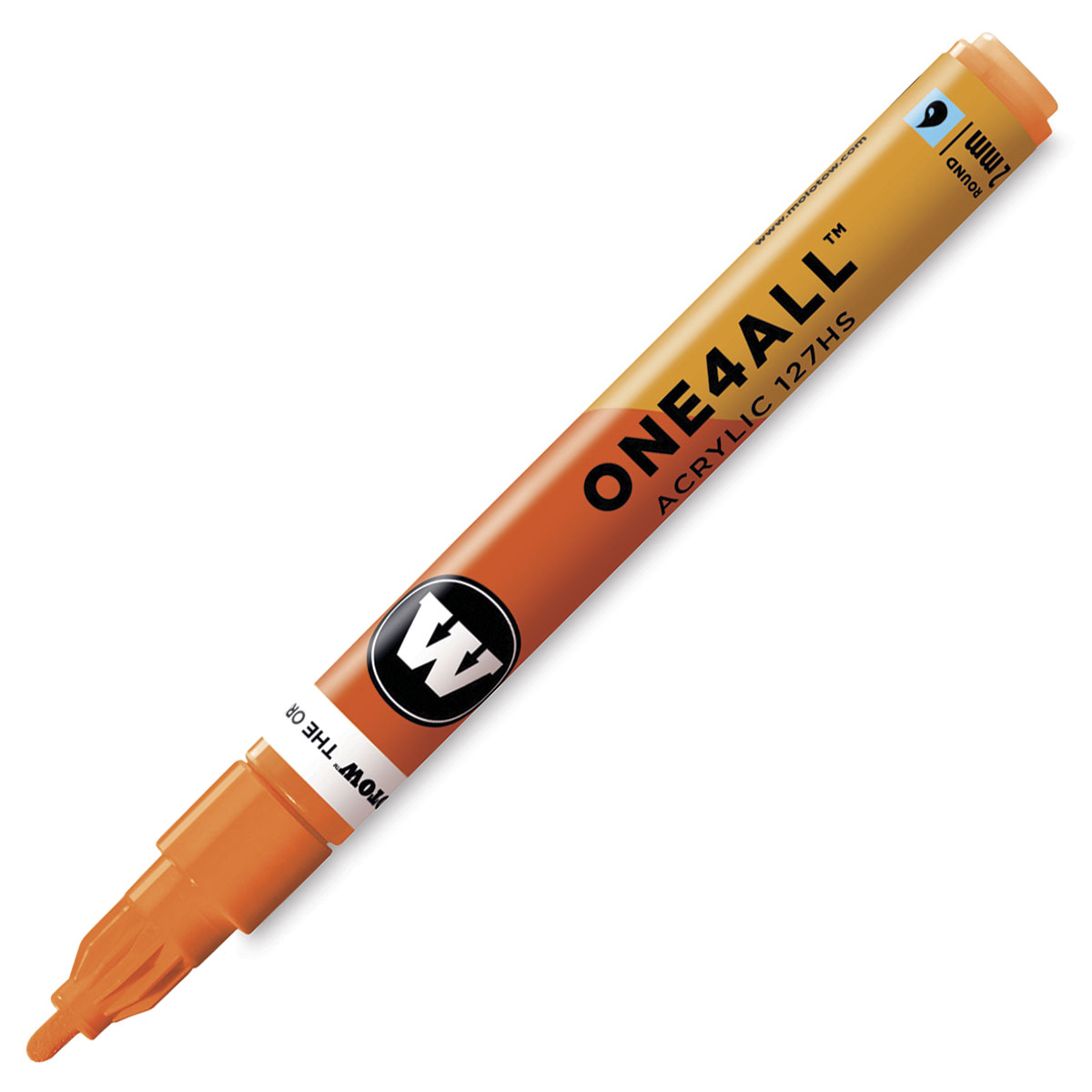 Marker acrilic - One4All 127HS 2 mm, Neon Orange Fluorescent | Molotow