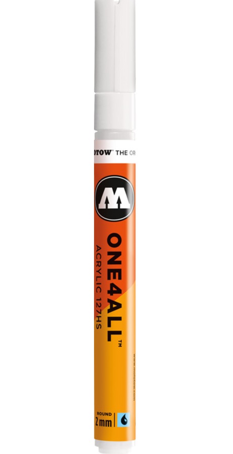 Marker acrilic - One4All 127HS 2 mm, Signal White | Molotow