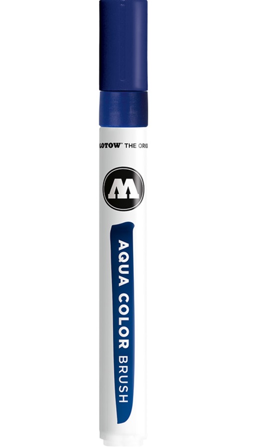 Marker - Brush Pen Aqua Color, Primary Blue | Molotow