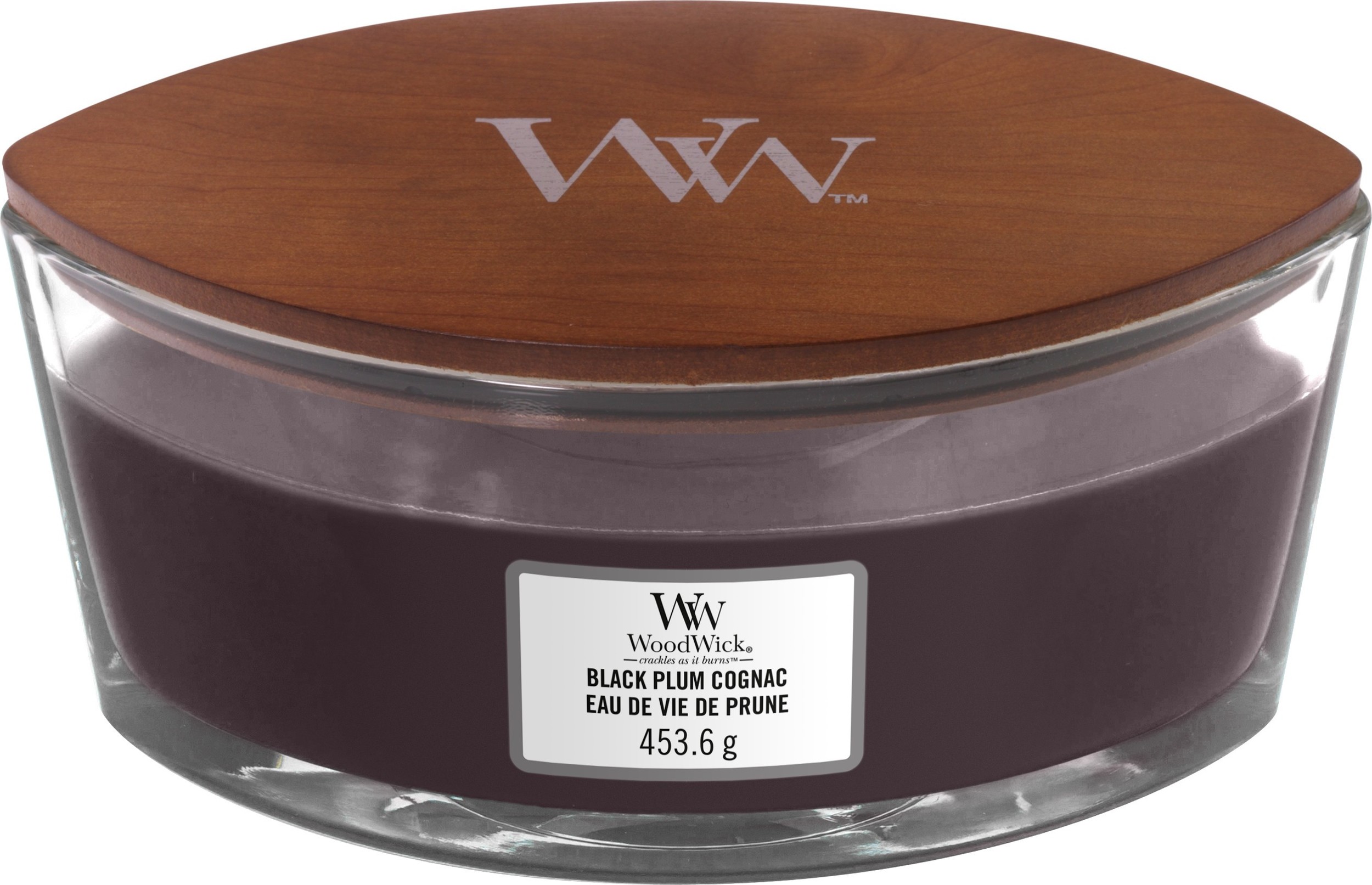 Lumanare parfumata - Black Plum Cognac, Ellipse Jar | WoodWick