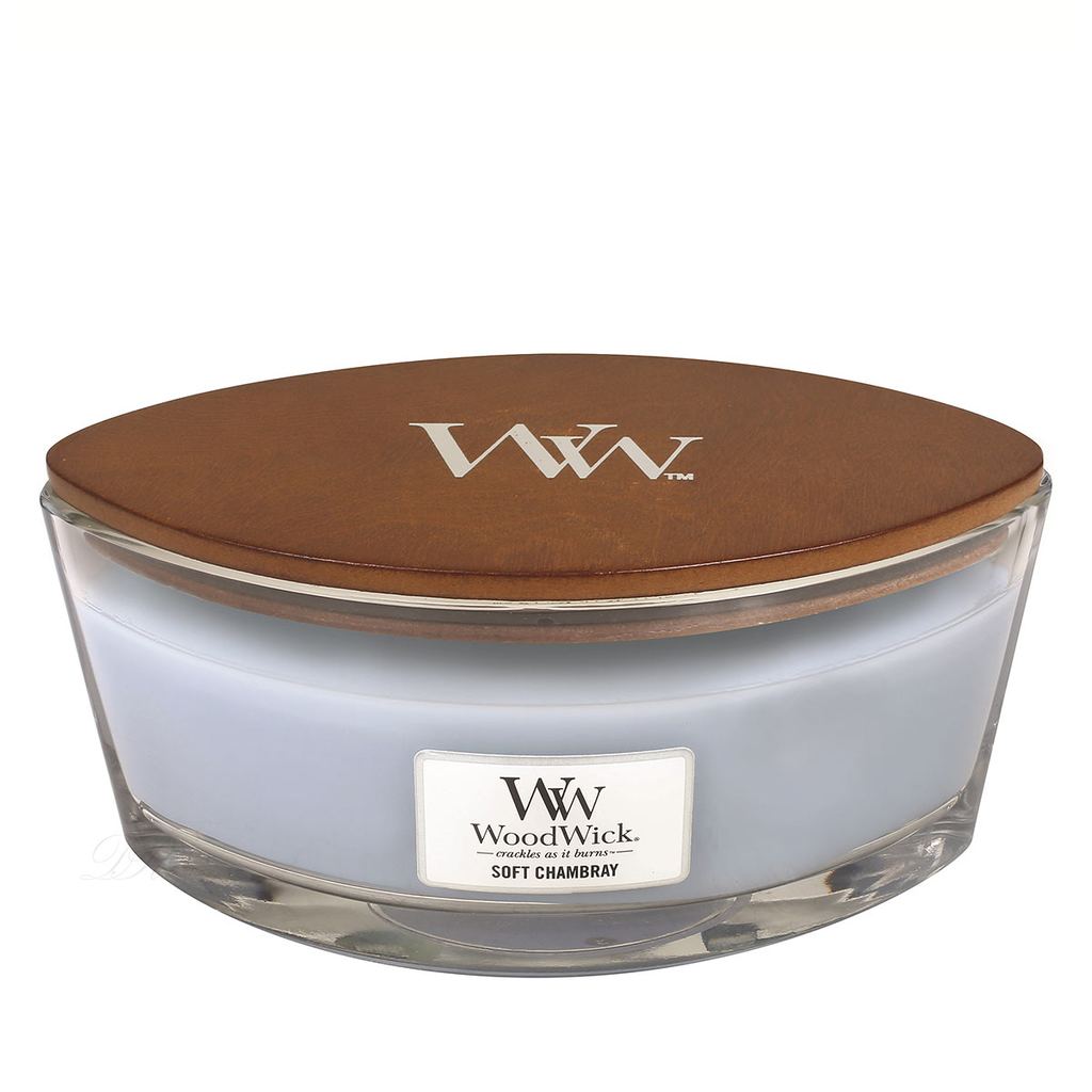 Lumanare parfumata - Soft Chambray, Ellipse Jar | WoodWick