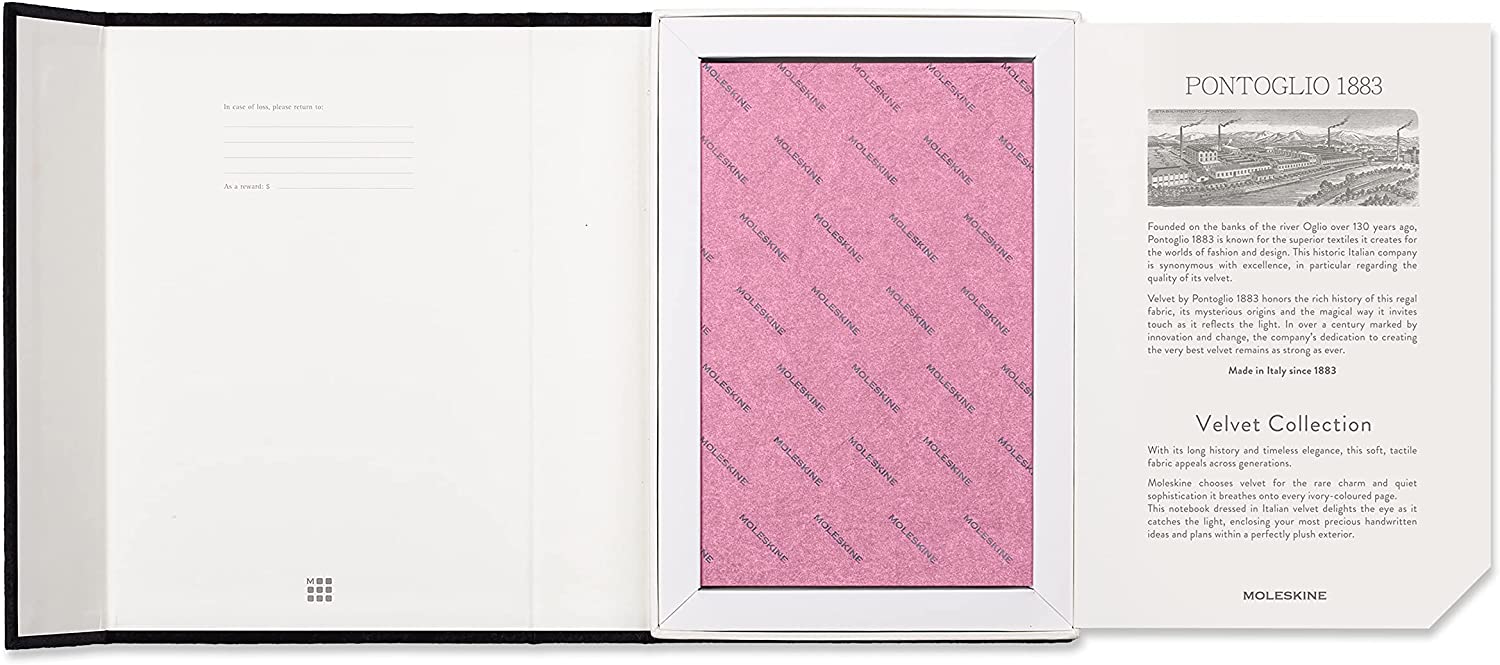 Carnet - Moleskine Velvet - Large, Hard Cover, Ruled - Pink | Moleskine - 3 | YEO