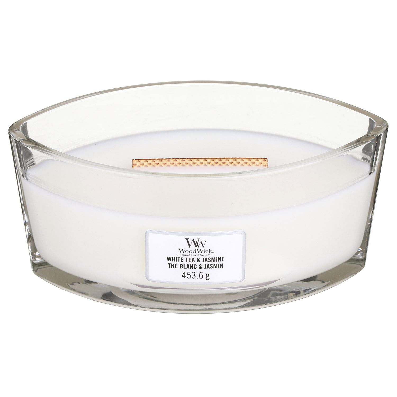 Lumanare parfumata - White Tea & Jasmine, Ellipse Jar | WoodWick