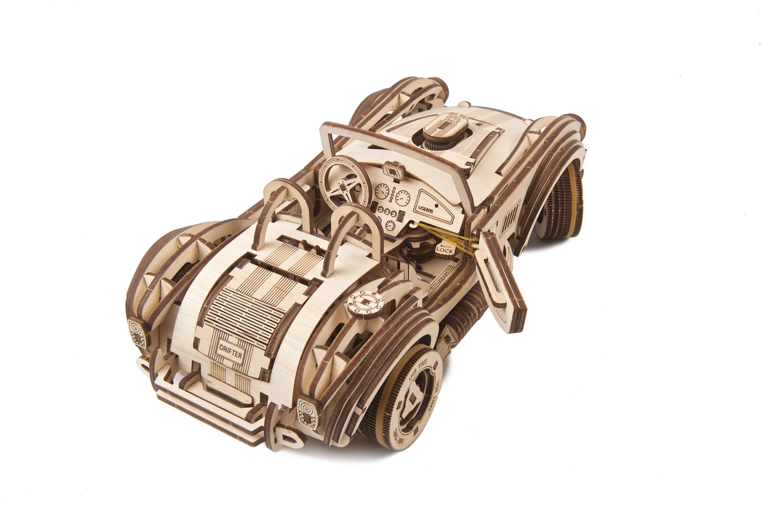 Puzzle mecanic - Masina de curse Drift Cobra | Ugears - 6