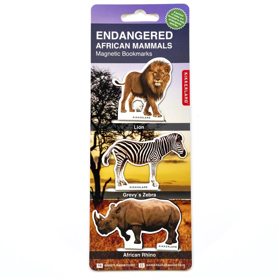 Set semne de carte magnetice - African Mammals | Kikkerland