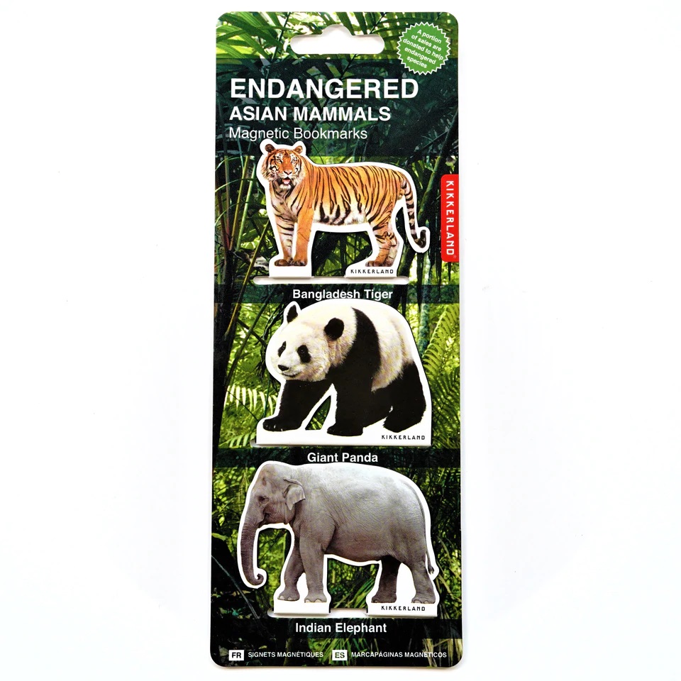 Set semne de carte magnetice - Asian Mammals | Kikkerland