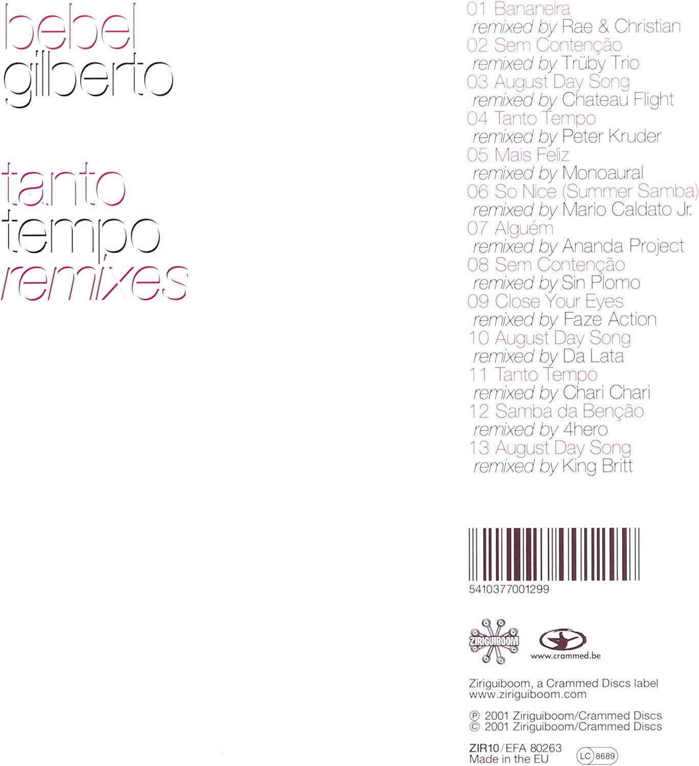 Tanto Tempo Remixes (Digipak) | Tanto Tempo Remixes