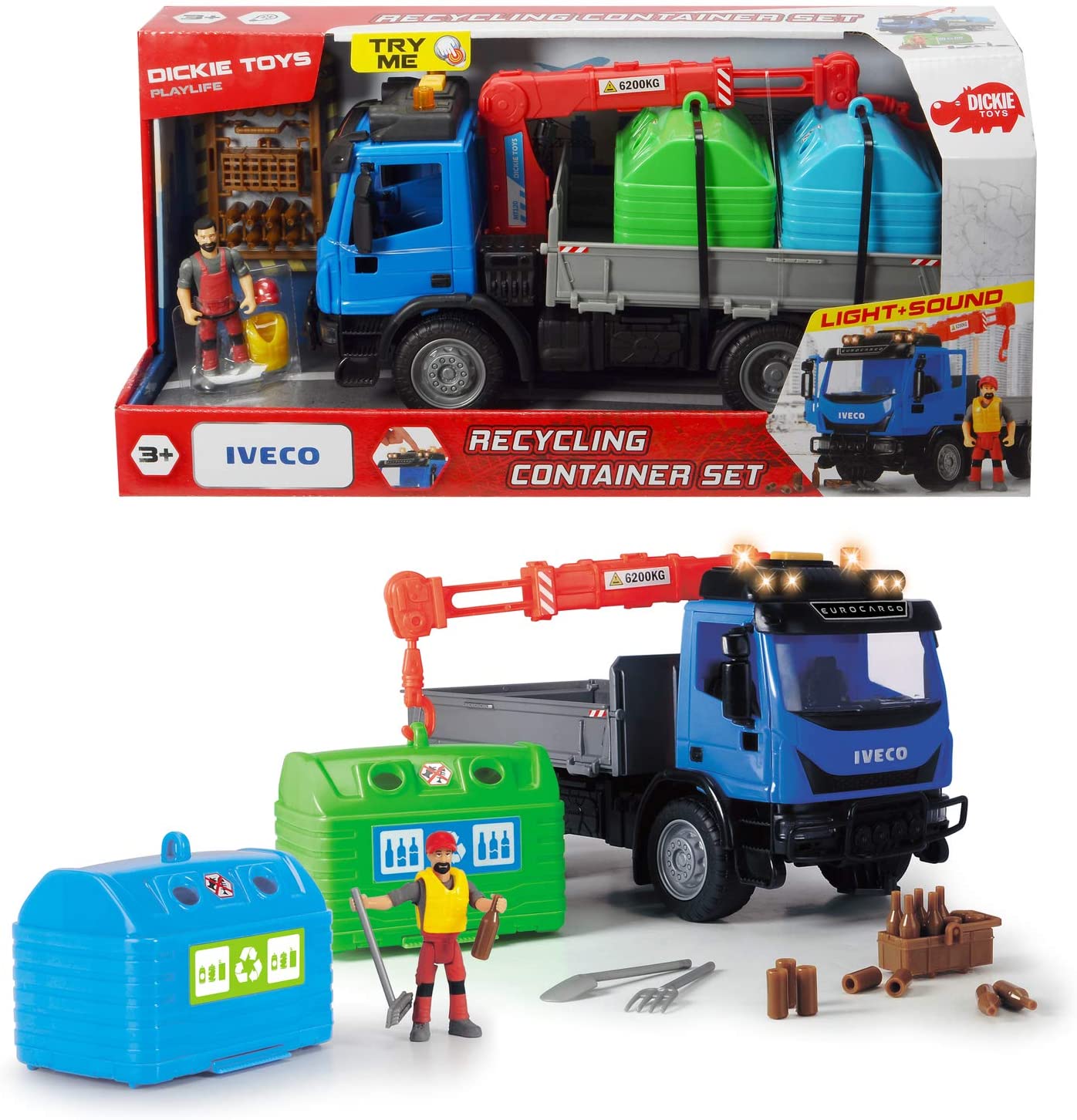 Set de joaca - Iveco Recycling Container Set | Dickie Toys