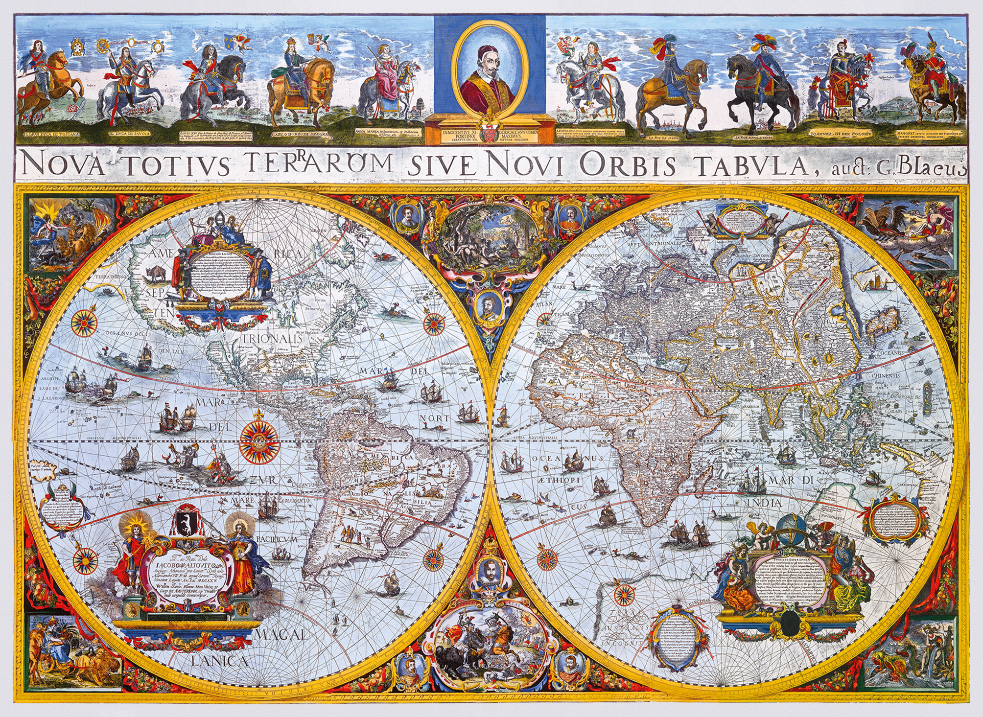 Puzzle din lemn - Nova Terrarum Antique Map XL, 750 piese | Wooden City - 1