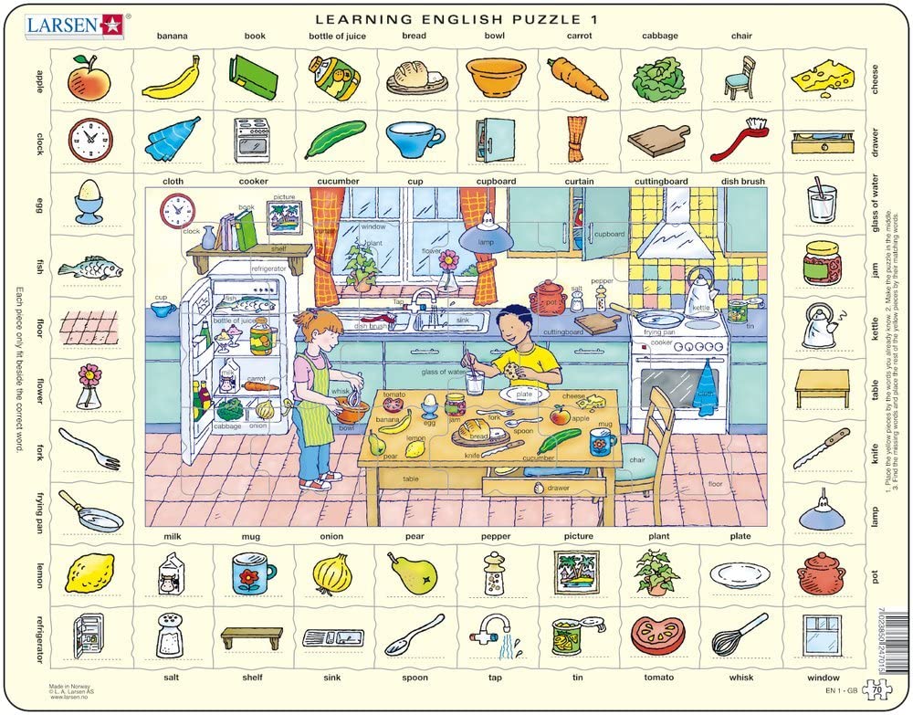 Puzzle - Learning English: In the Kitchen | Larsen
