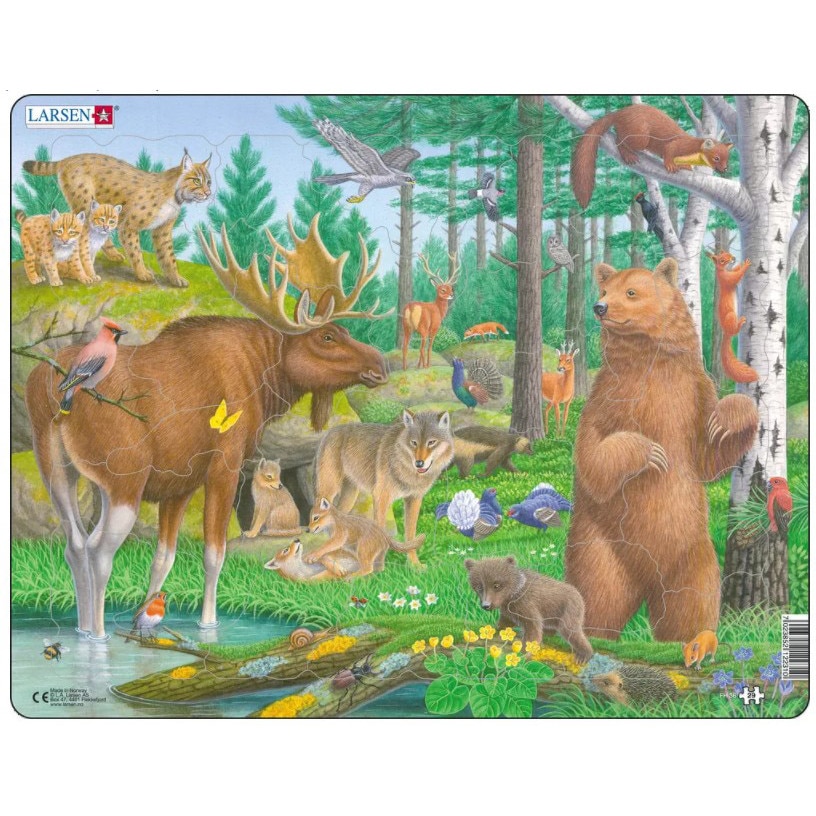 Puzzle 29 piese - Maxi - Forest Animals | Larsen