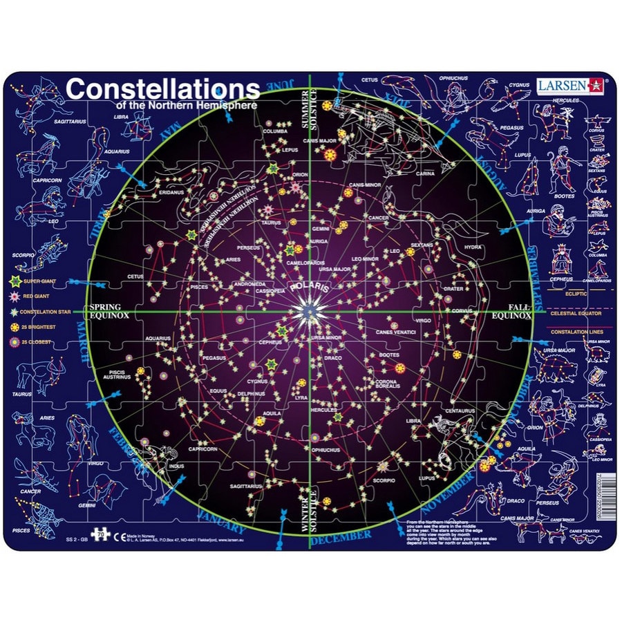 Puzzle 70 piese - Maxi - Constellations | Larsen