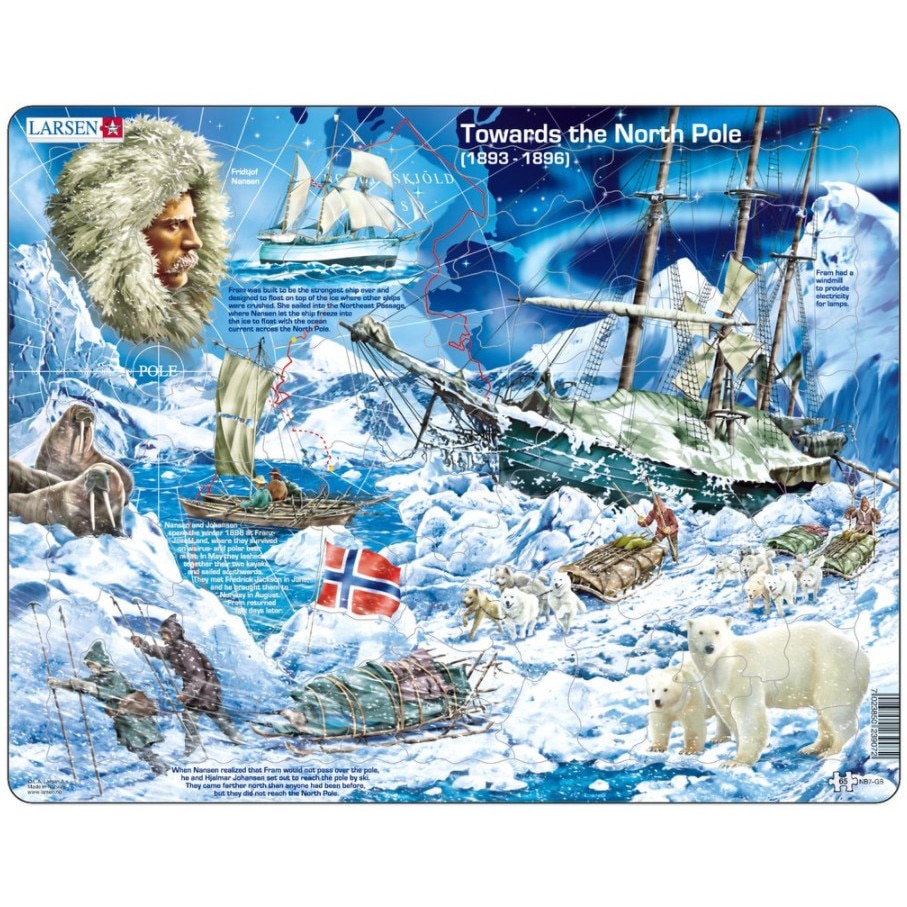Puzzle 65 piese - Maxi - Towards the North Pole | Larsen