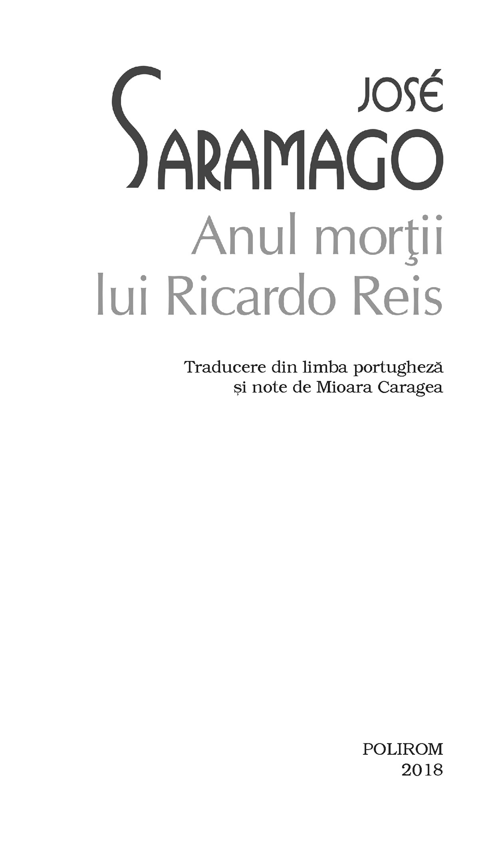 Anul mortii lui Ricardo Reis | Jose Saramago - 2