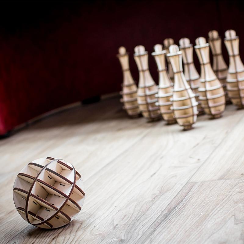 Puzzle 3D din lemn - Mini Bowling, 131 piese | EWA image2