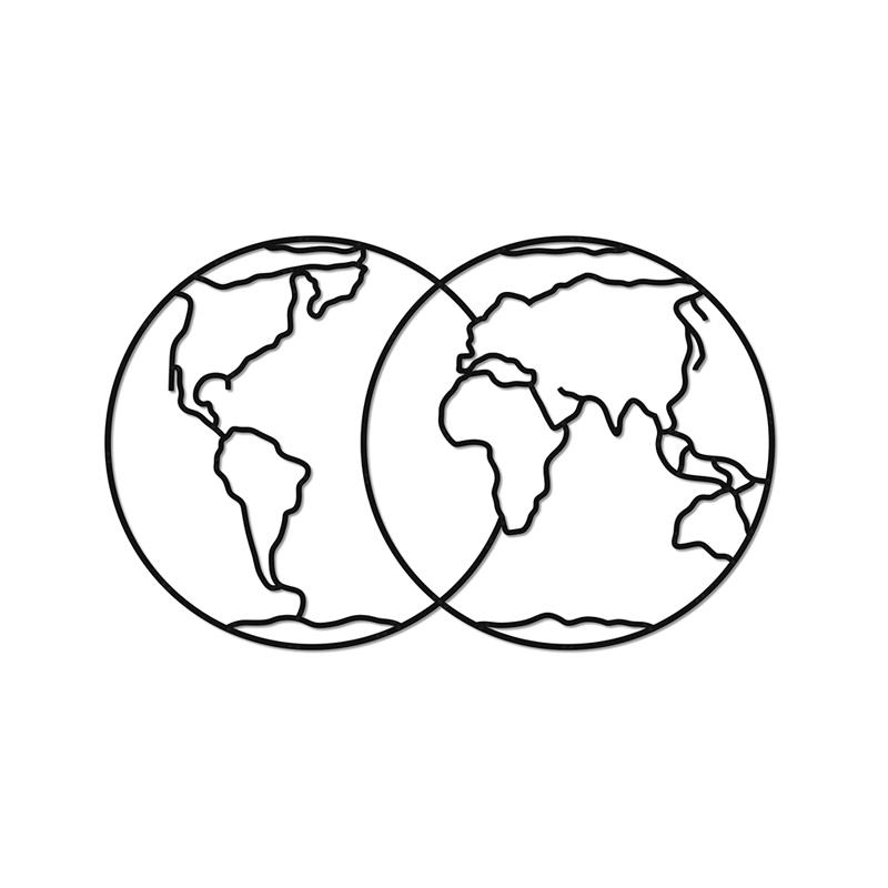 Puzzle 3D decorativ - Hemispheres of Earth, 90 piese | EWA image0