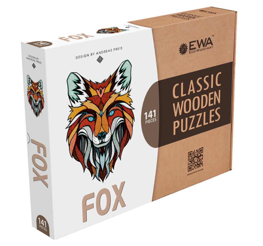 Puzzle din lemn - Fox, 141 piese | EWA