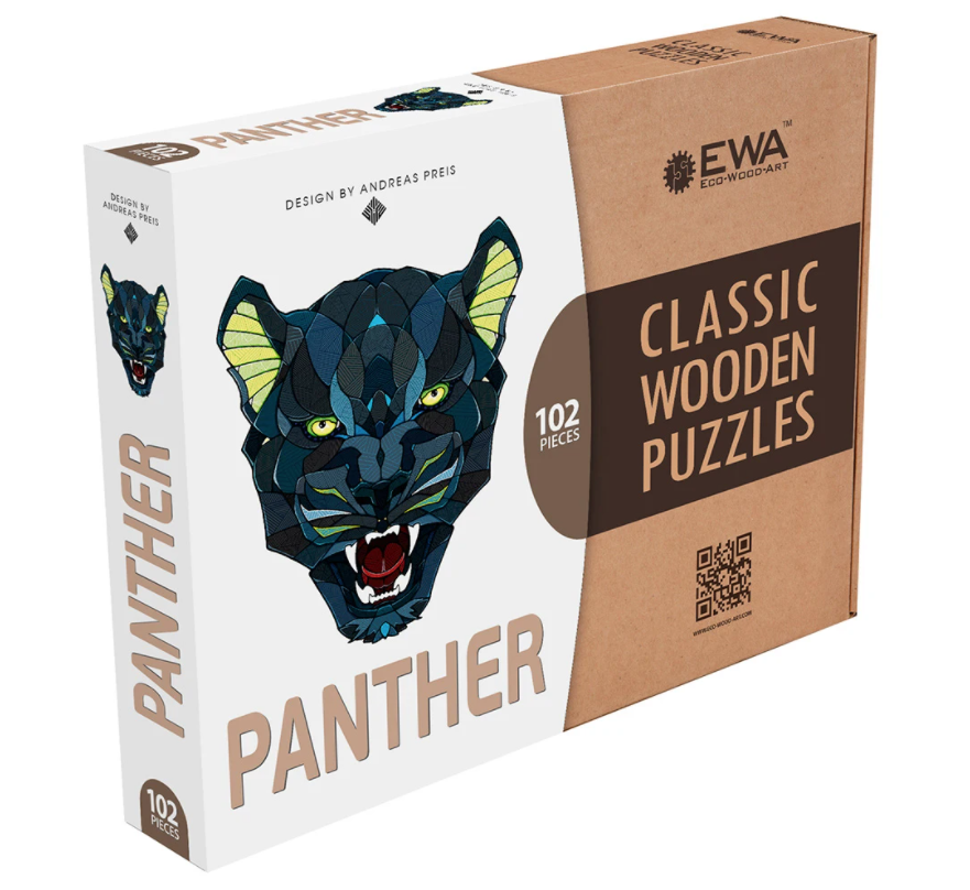 Puzzle din lemn - Panthere, 102 piese | EWA
