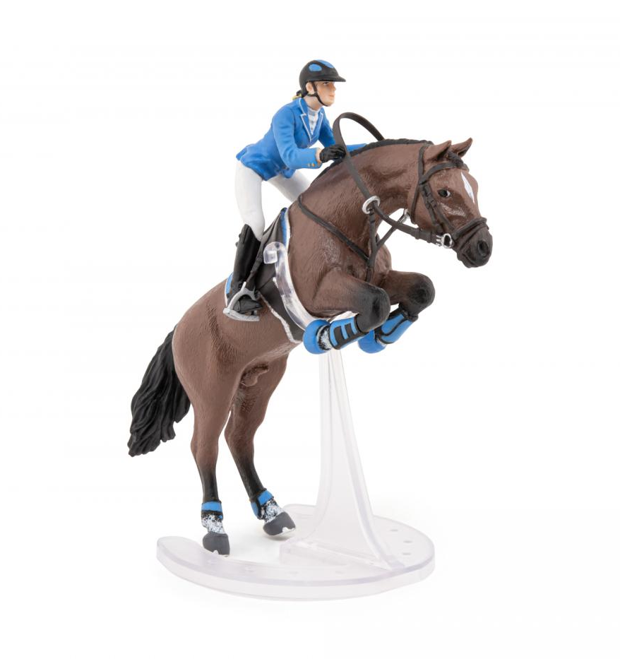 Figurina - Jumping Horse with Riding Girl | Papo - 1 | YEO