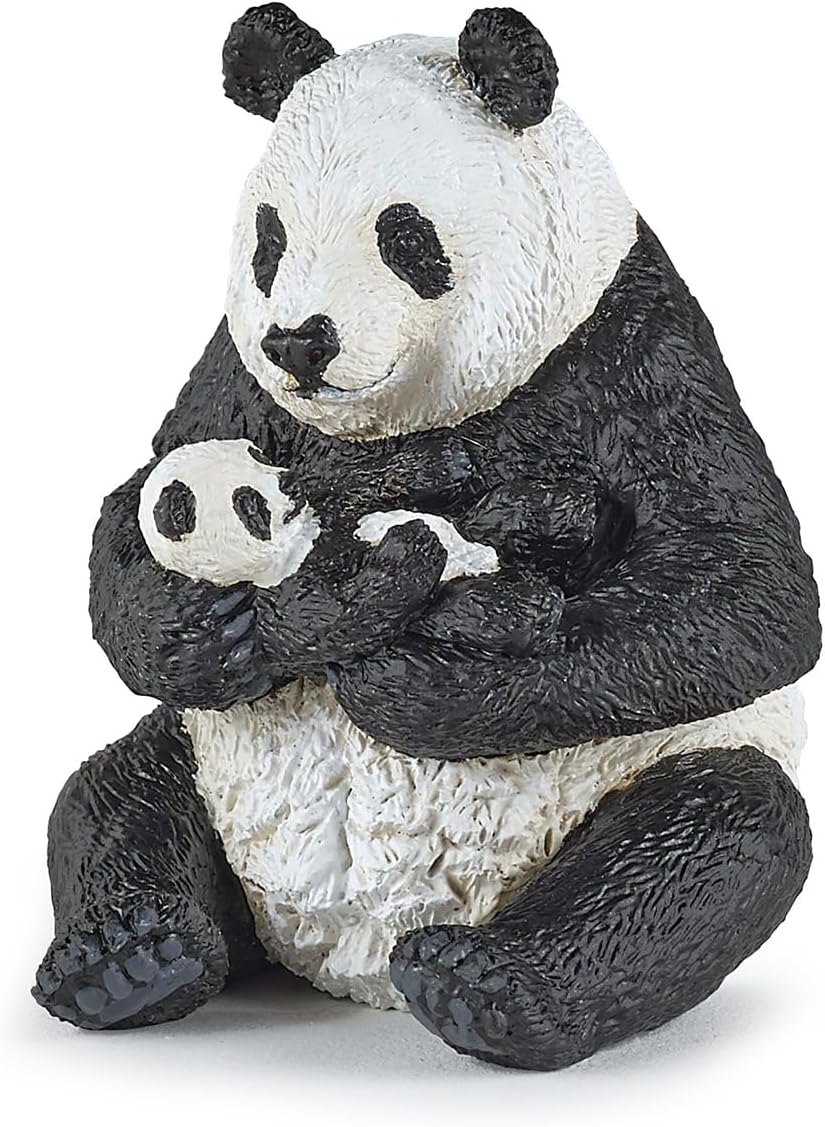 Figurina - Wild Animal Kingdom - Sitting Panda and Baby | Papo - 7 | YEO