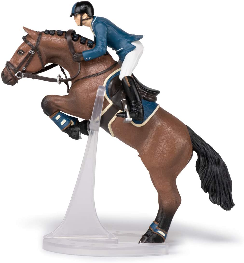 Figurina - Jumping Horse with Rider | Papo