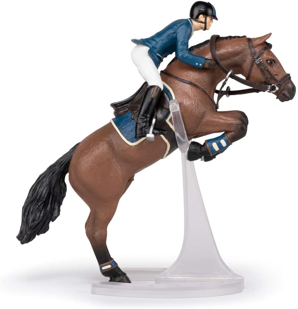 Figurina - Jumping Horse with Rider | Papo - 3 | YEO