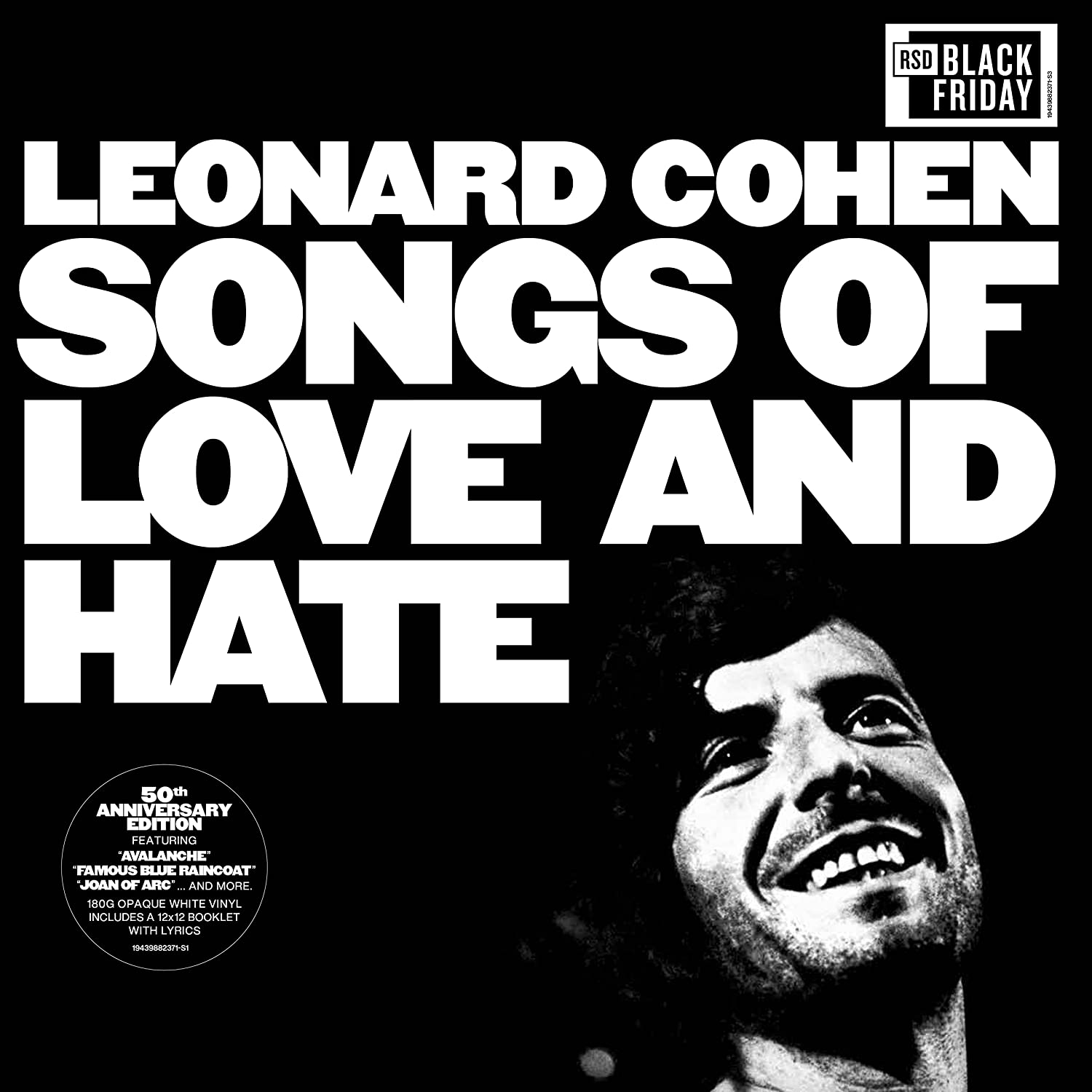 Songs of Love and Hate (White Vinyl, 50th Anniversary) | Leonard Cohen 50th poza noua
