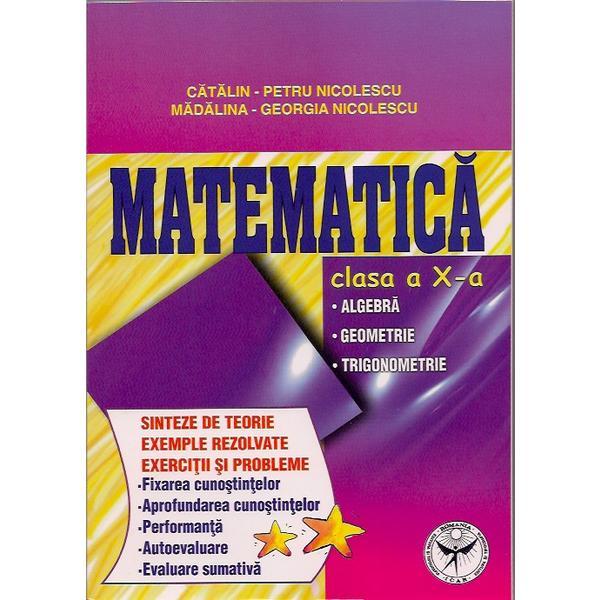 Matematica Clasa 10 - Sinteze De Teorie, Exemple Rezolvate | Catalin-Petru Nicolescu