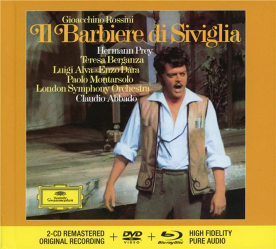 Rossini: Il barbiere di Siviglia (2xCD+DVD+Blu-ray Audio) | Claudio Abbado, Orchestra del Teatro alla Scala di Milano, Hermann Prey, Teresa Berganza (2xCD+DVD+Blu-ray poza noua