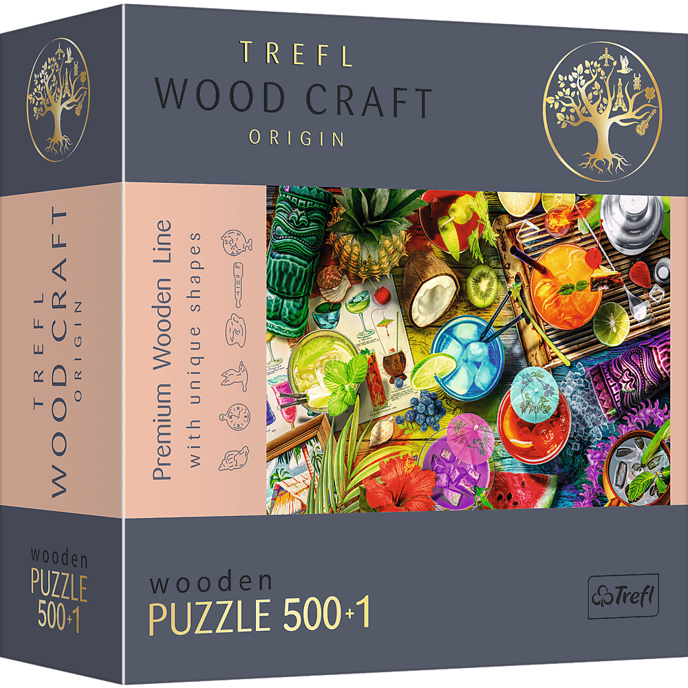 Puzzle din lemn - Colorful Cocktails | Trefl
