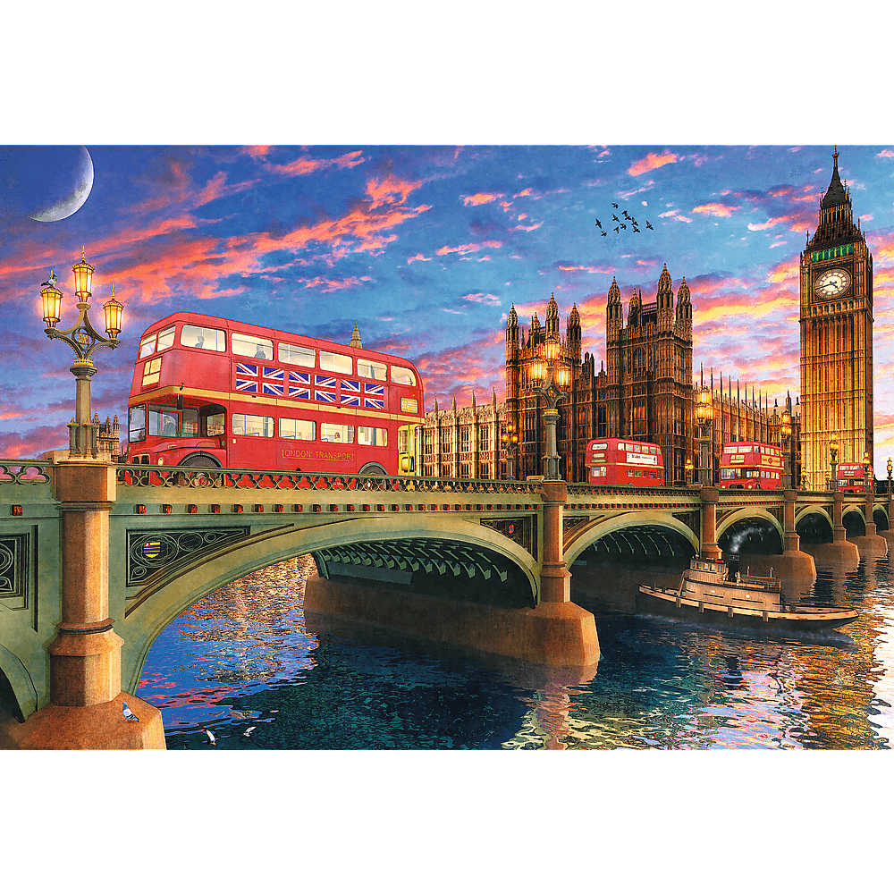 Puzzle din lemn - Palace of Westminster, Big Ben, London | Trefl - 2