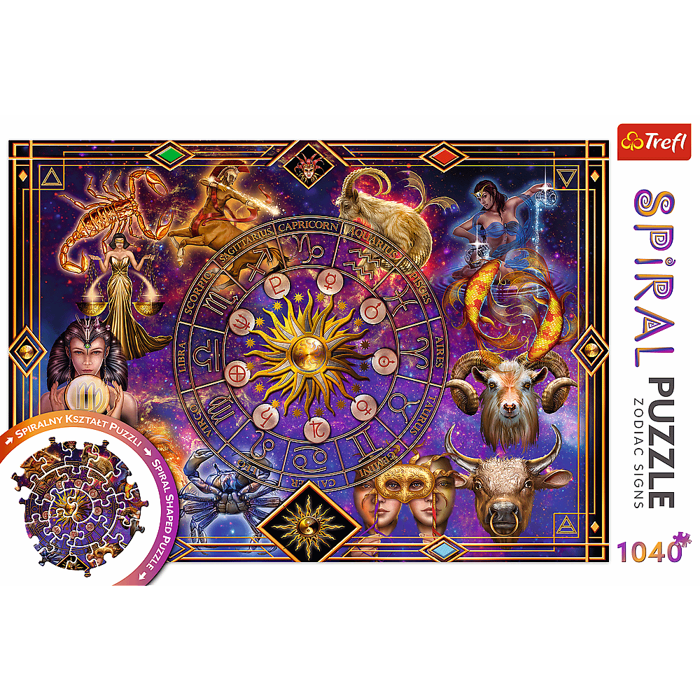 Puzzle 1040 piese - Spiral - Zodiac Signs | Trefl - 1 | YEO