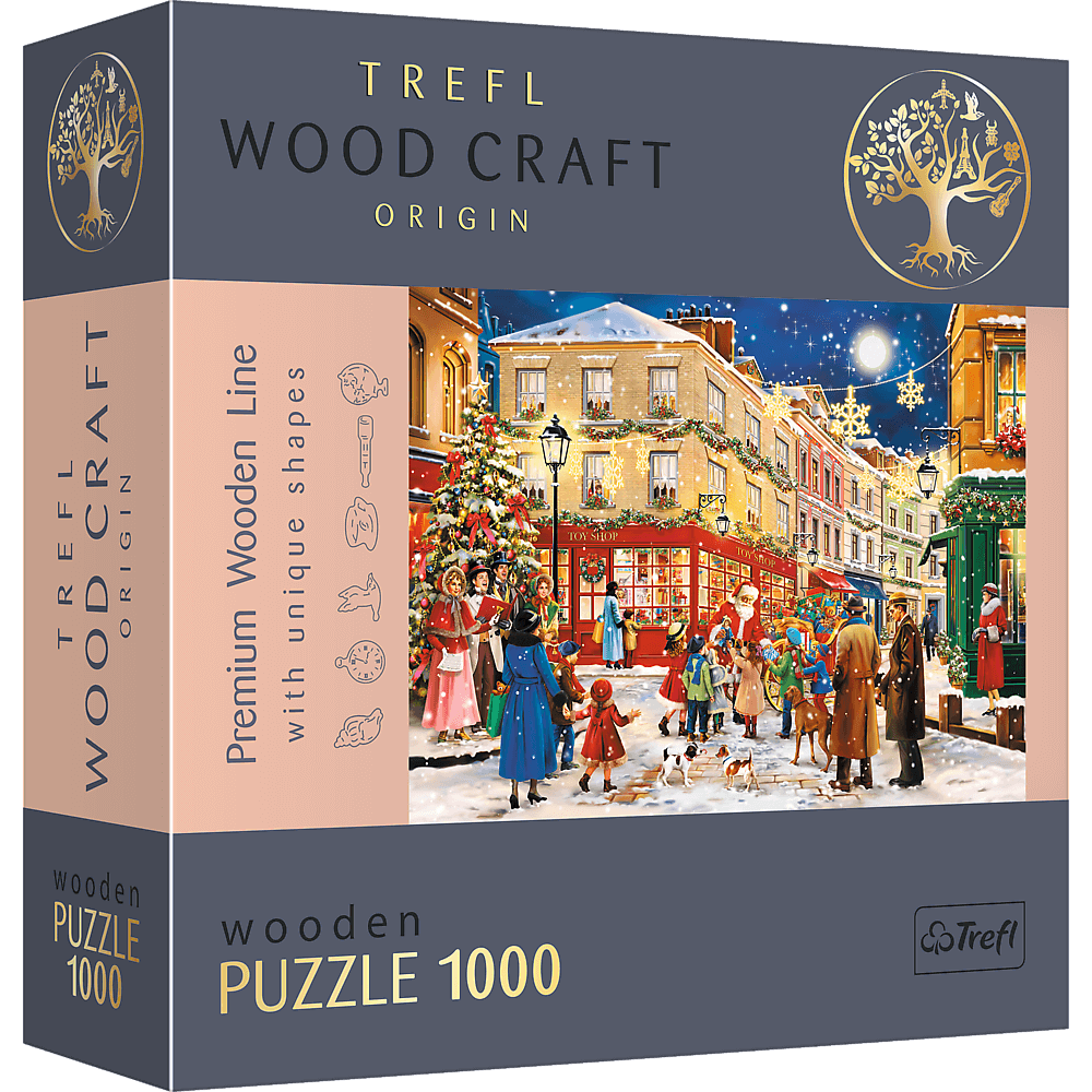 Puzzle din lemn - Christmas Alley | Trefl