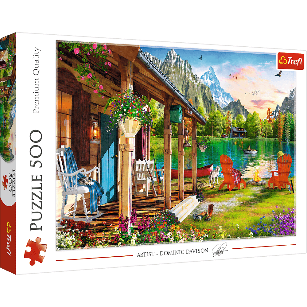 Puzzle 500 piese - Cabin in the Mountains | Trefl