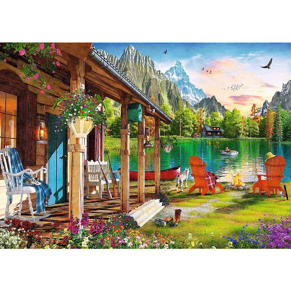 Puzzle 500 piese - Cabin in the Mountains | Trefl - 1