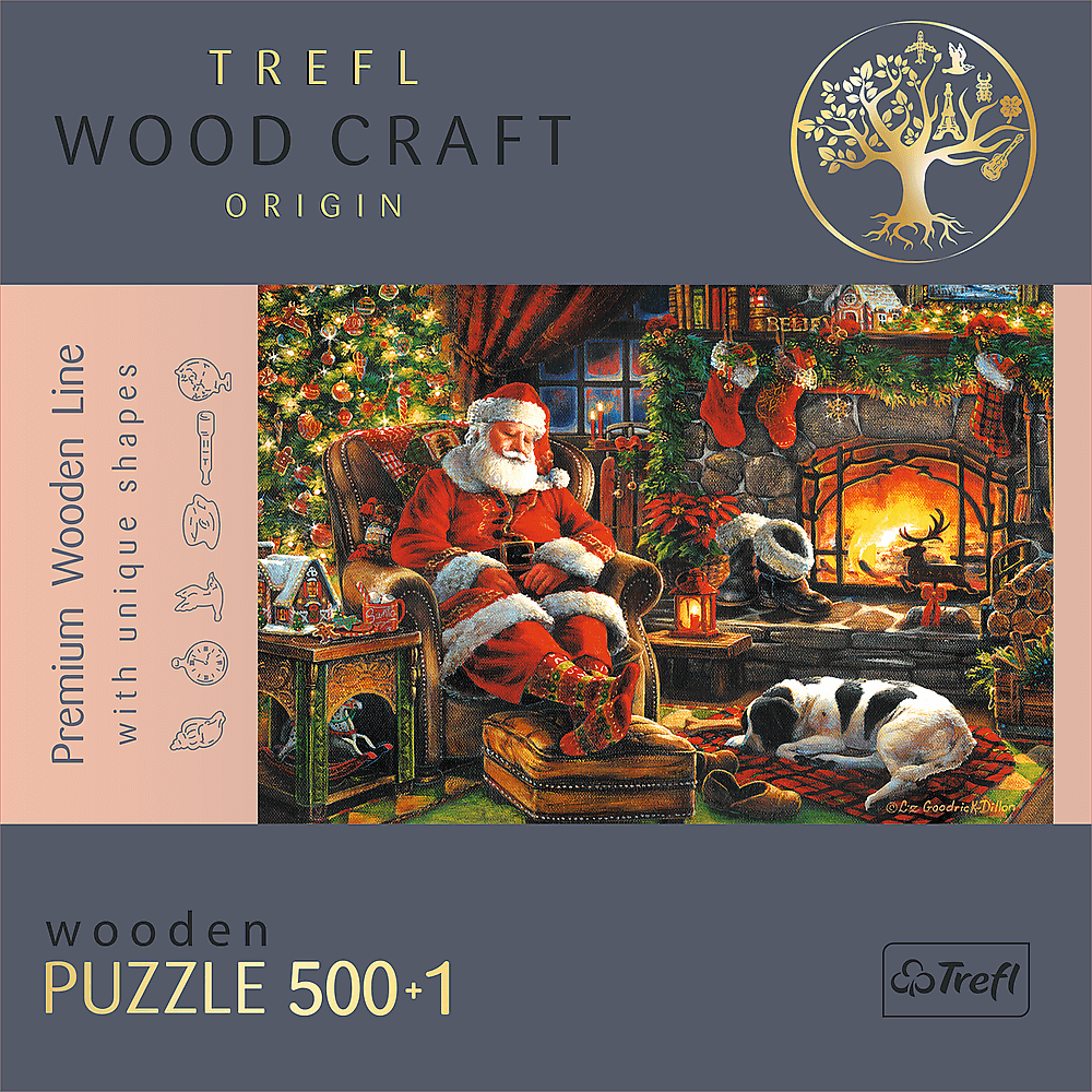 Puzzle din lemn - Christmas Evening | Trefl image1