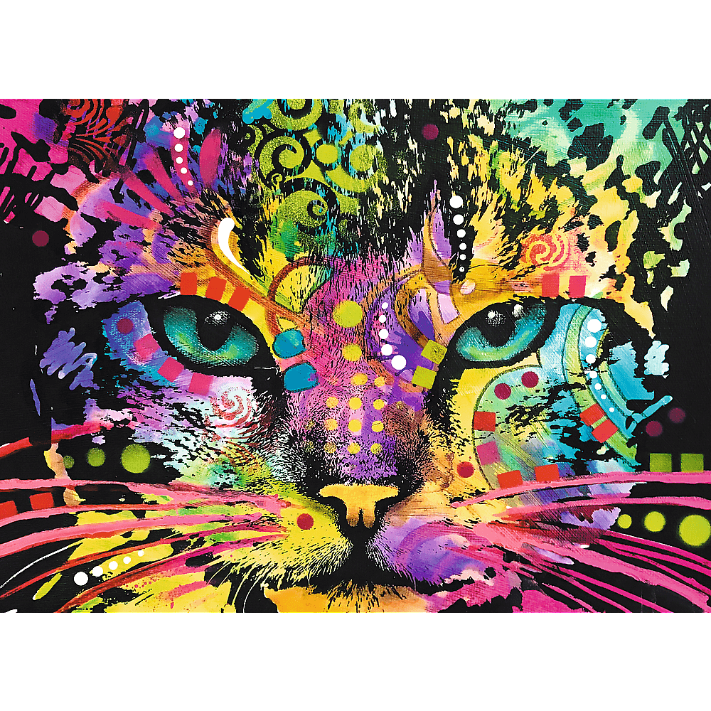 Puzzle din lemn - Colorful Cat | Trefl - 1